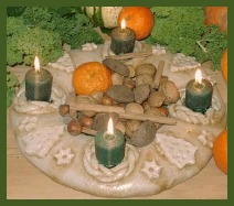 Adventskranz aus Salzteig